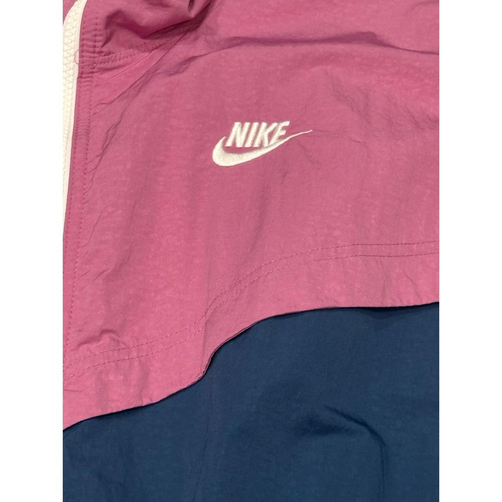 Nike women's Icon Clash track/wind breaker jacket pink blue white size L - Picture 3 of 11